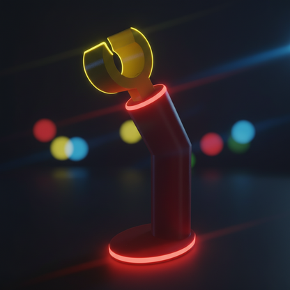 Retro Block Figure Hand Headphone Stand – Desktop Edition
