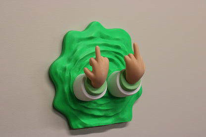 Rick & Morty Inspired Headphone Wall Mount – Novelty Headphone Holder